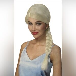 Halloween Mullet Costume Wig Adult 14+ Blond White Braid Hair Celebrate